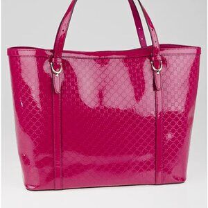 GG Supreme Tote Bag Patent Leather Pink | Gucci